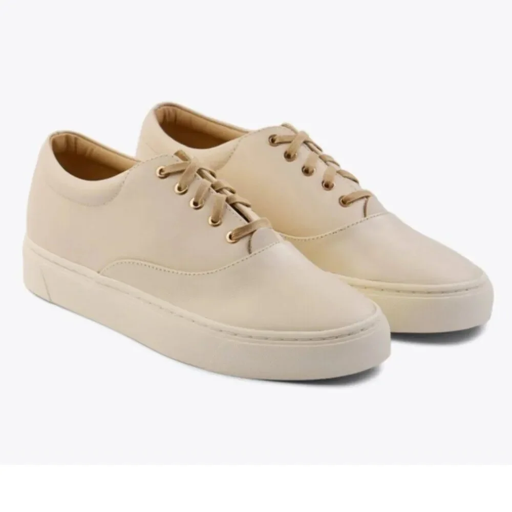 Nisolo Everyday Classic Leather Sneaker Water Resistant 10 Bone